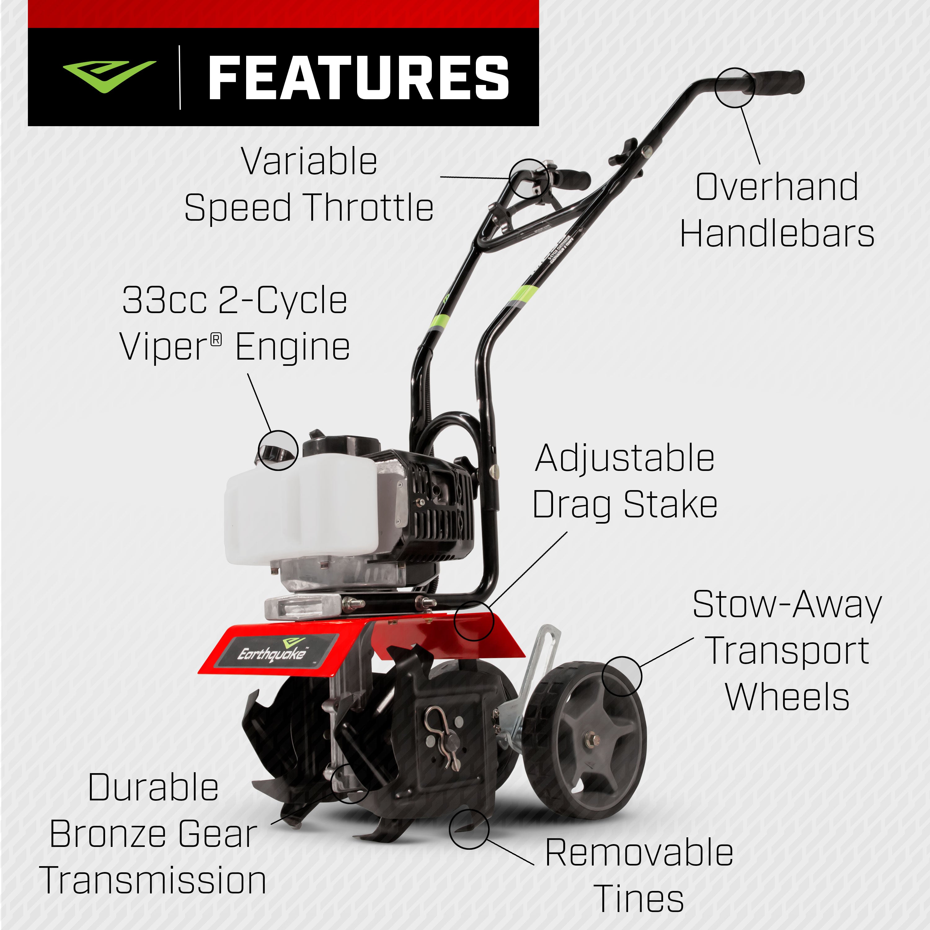 MC33™ Cultivator (31635) - Earthquake Outdoor Power Equipment