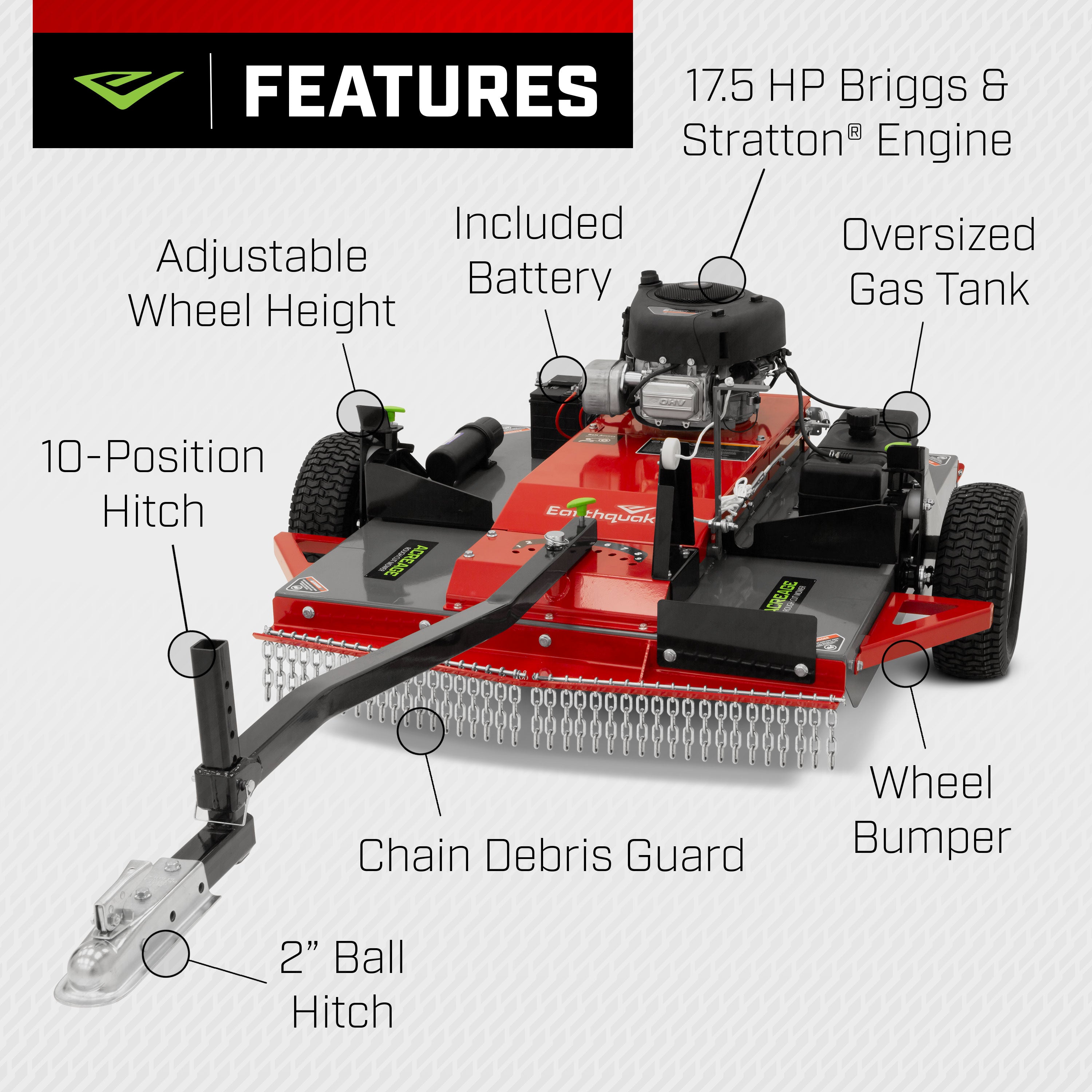 EarthQuake Acreage Rough Cut Mower - Thumbnail 2