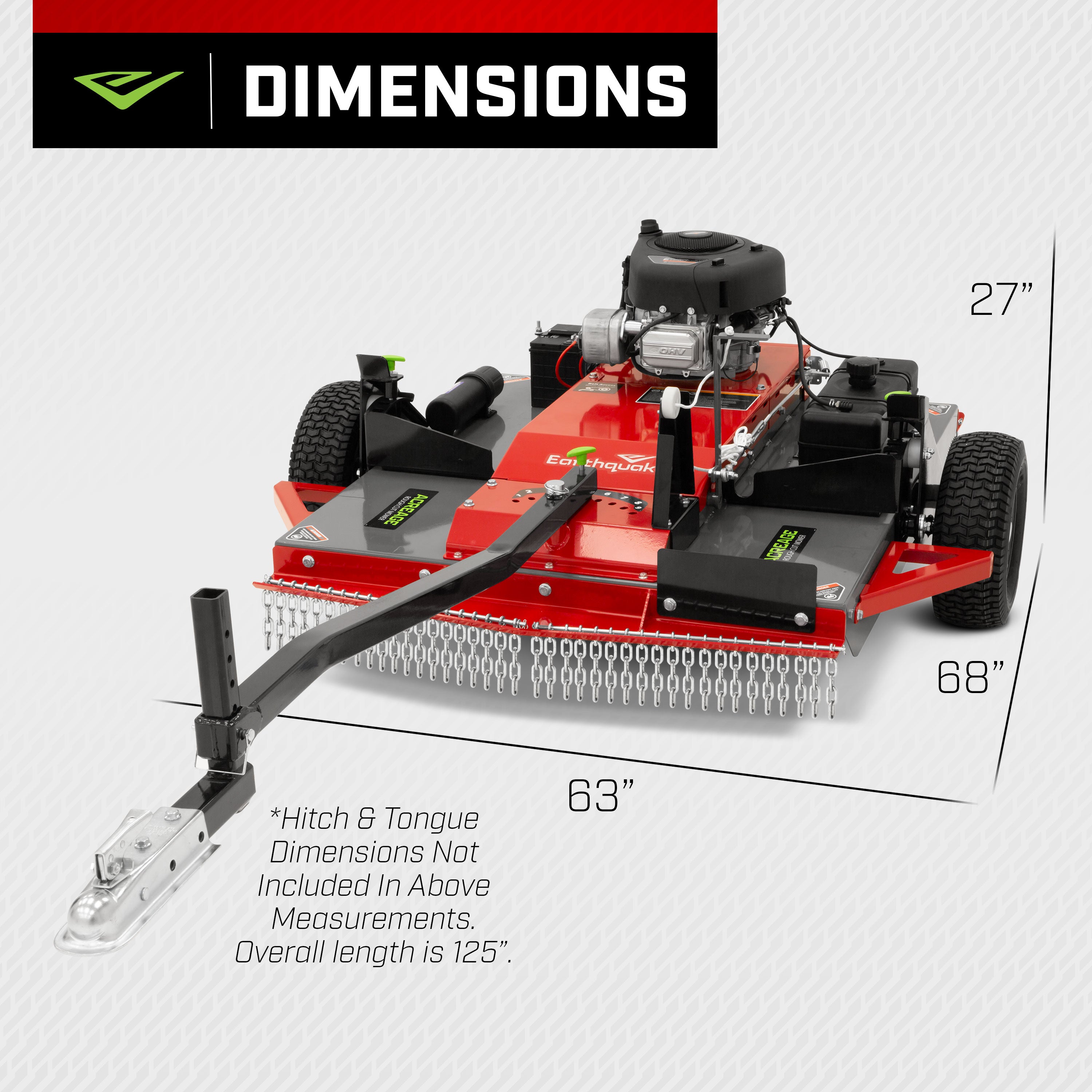 Acreage™ Tow-Behind Rough Cut Mower (42795) - Earthquake Outdoor
