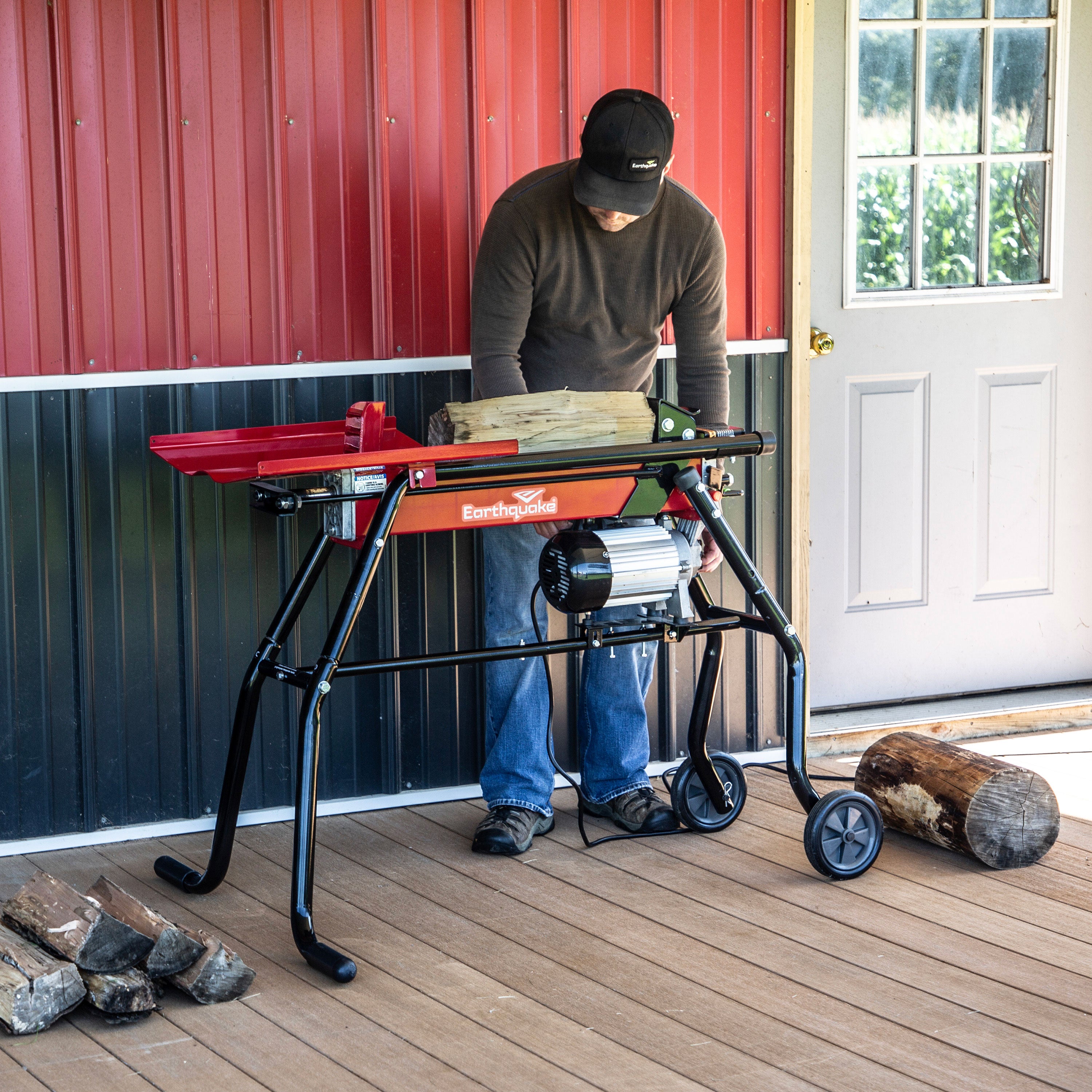 5-Ton Electric Log Splitter w/Stand (44099) - Earthquake Outdoor