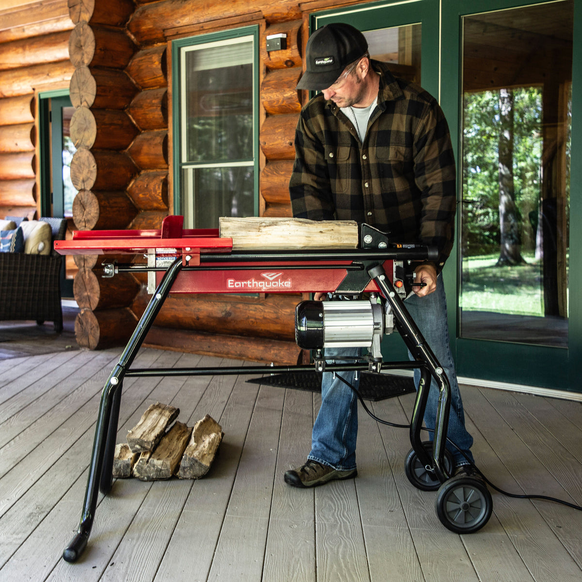 5-Ton Electric Log Splitter w/Stand (44099) - Earthquake Outdoor Power ...