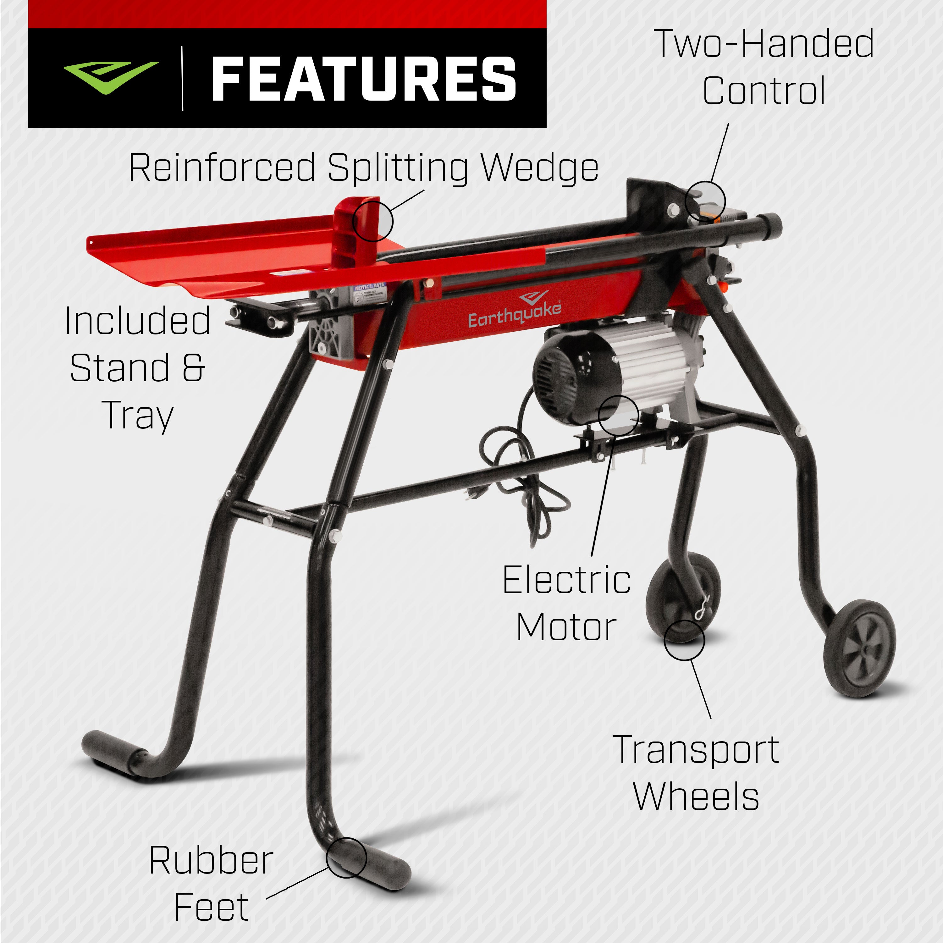 5-Ton Electric Log Splitter w/Stand (44099)