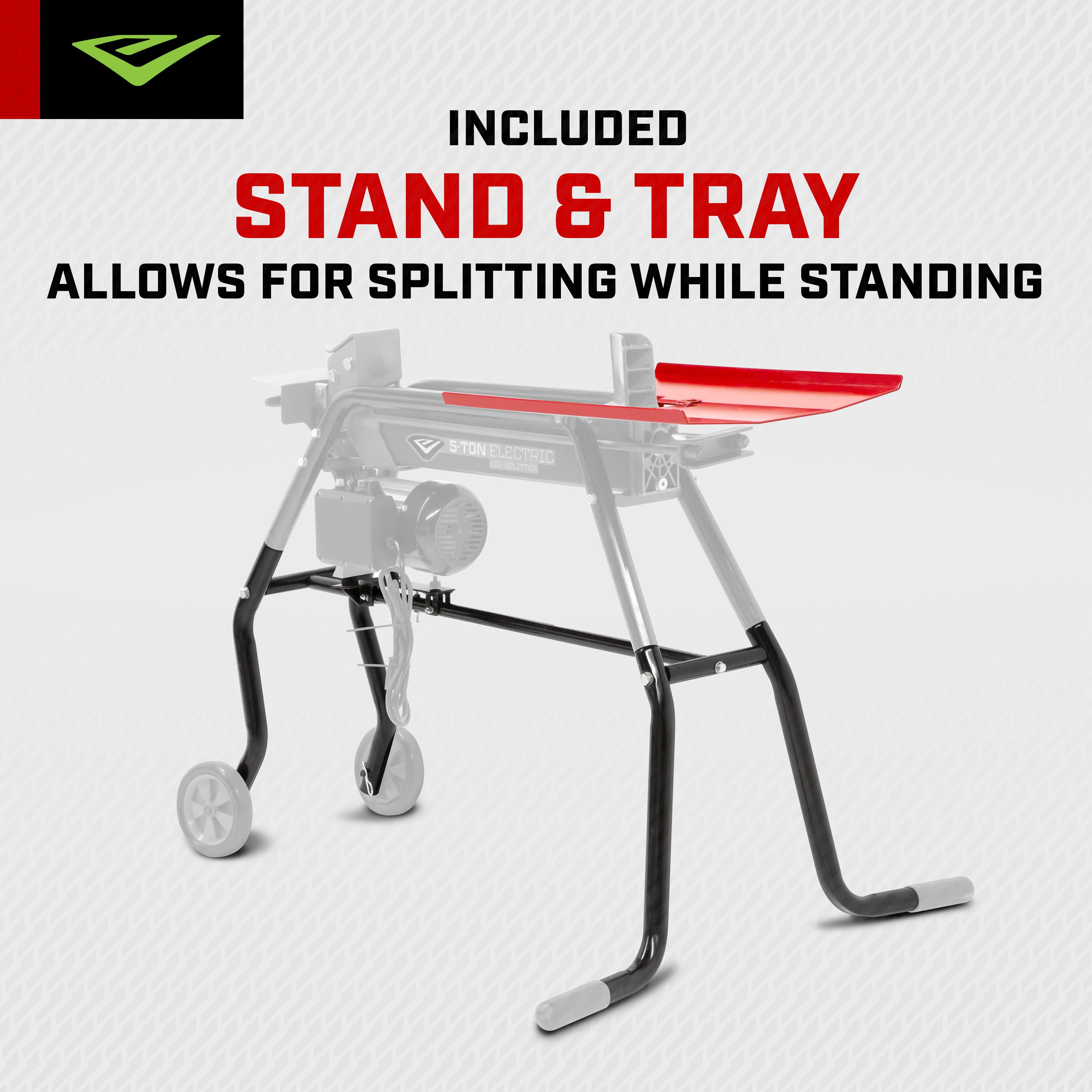 5-Ton Electric Log Splitter w/Stand (44099)