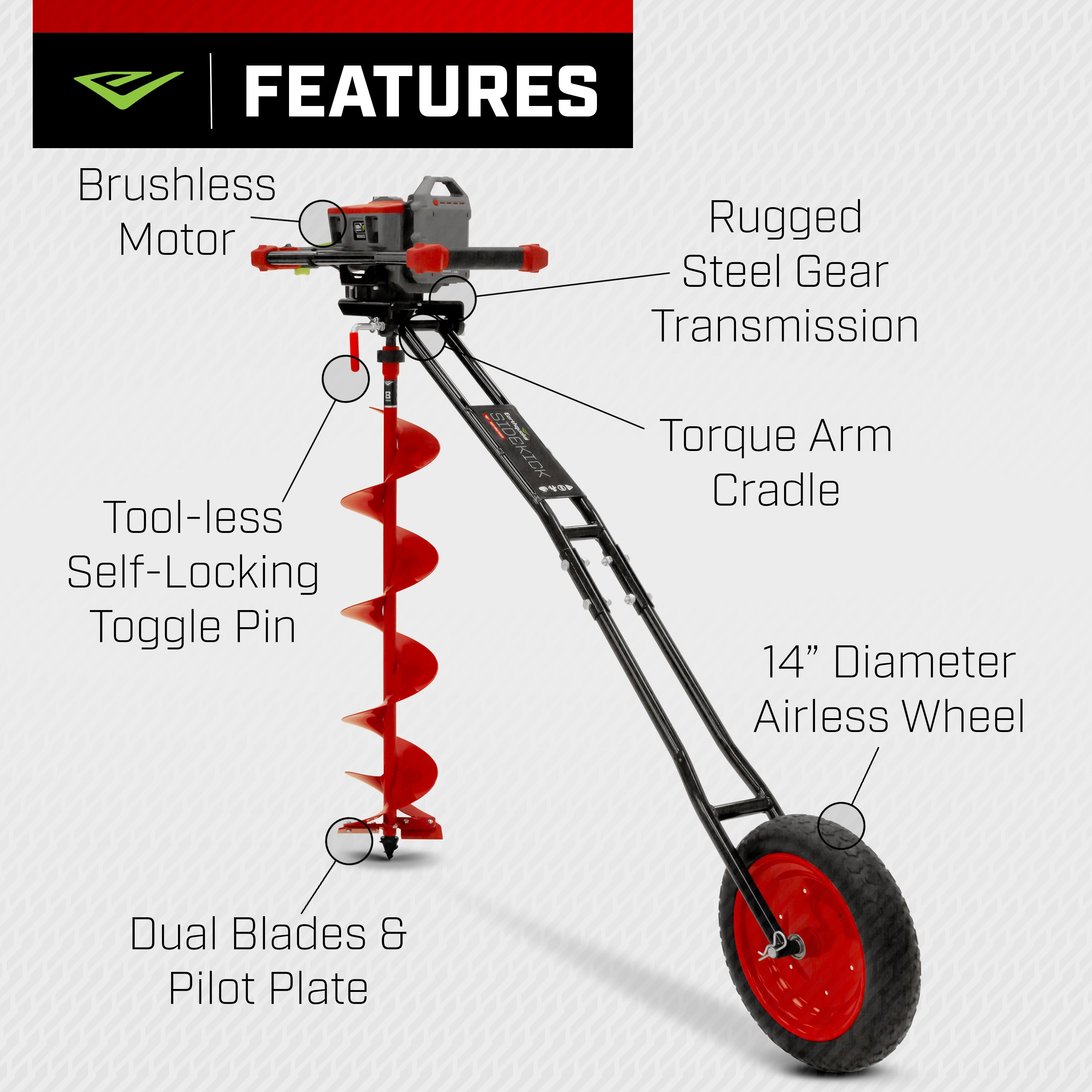 60V Earth Auger and Sidekick Body Saving Torque Arm Bundle