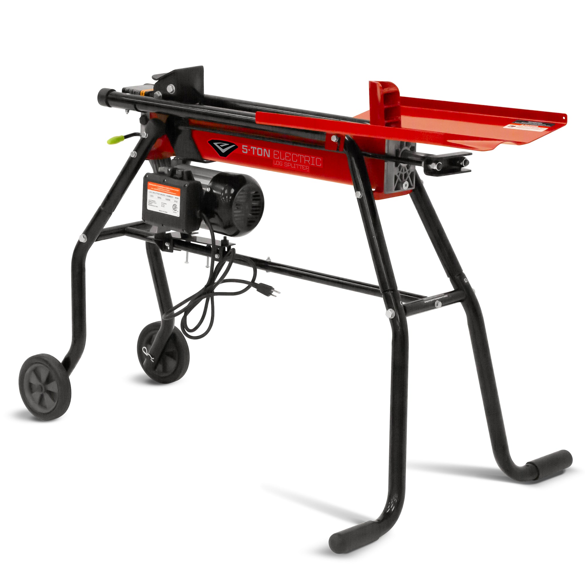 5-Ton Electric Log Splitter w/ Stand Earthquake Outdoor Power
